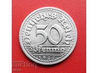 Германия-50 пфенига 1922 G-Карлсруе-отл.запазена