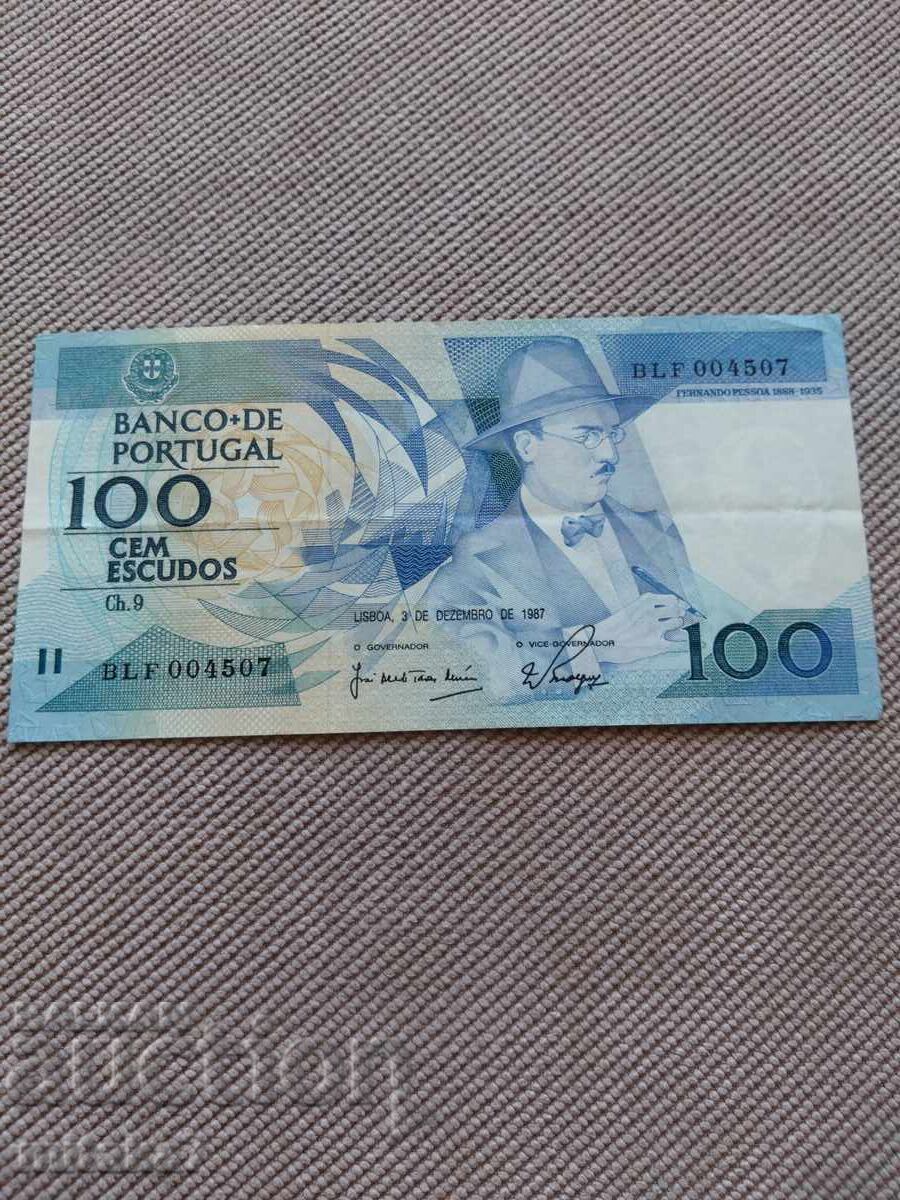 100 escudos 1987, Portugalia