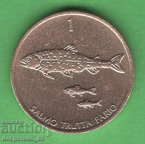 (¯`'•.¸ 1 tolar 1993 SLOVENIA ¸.•'´¯)