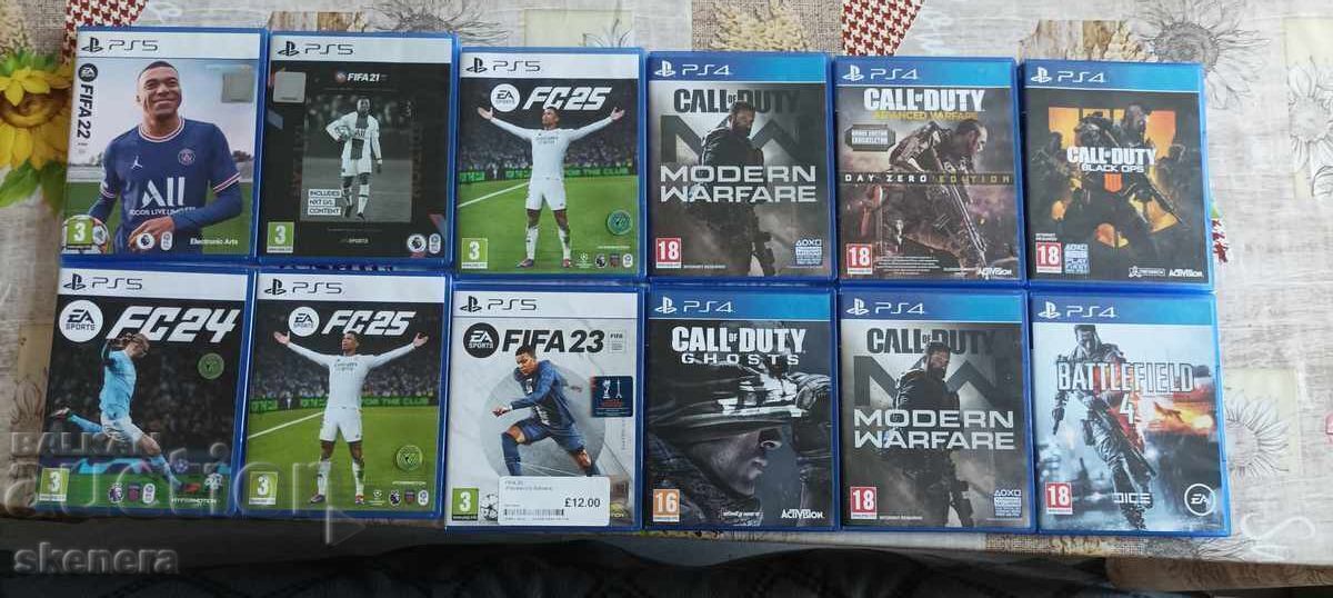 Collection of games for PS4 and PS5