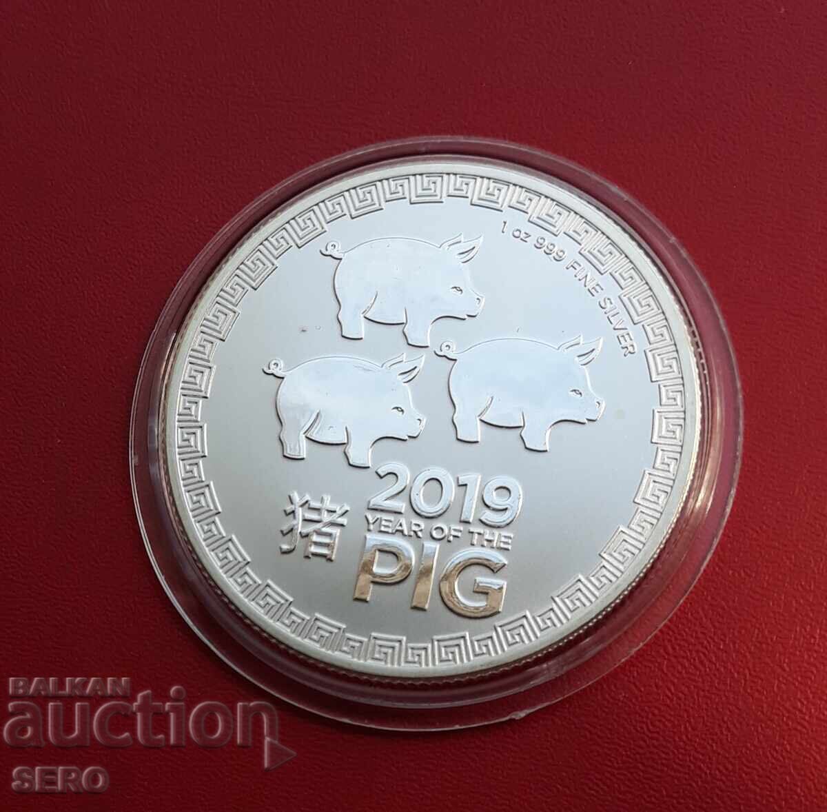Niue Island 2 Dollars 2019 Year of the Pig with price € 88.01 | 172.13 BGN