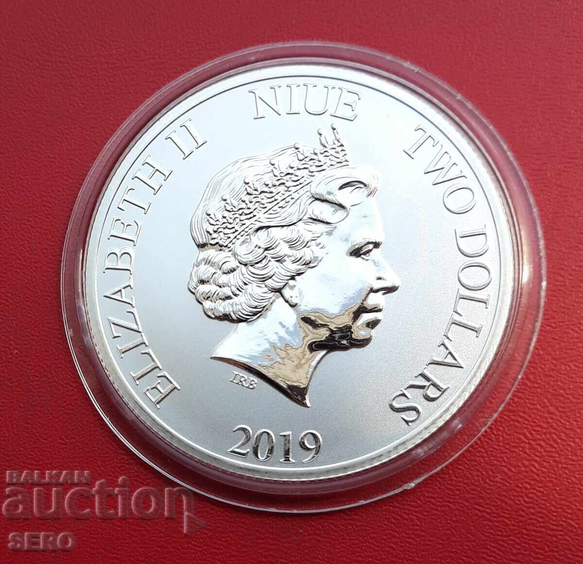 Auction  Niue Island 2 Dollars 2019 Year of the Pig