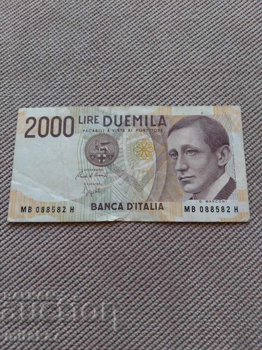 2000 лири 1990 година, Италия