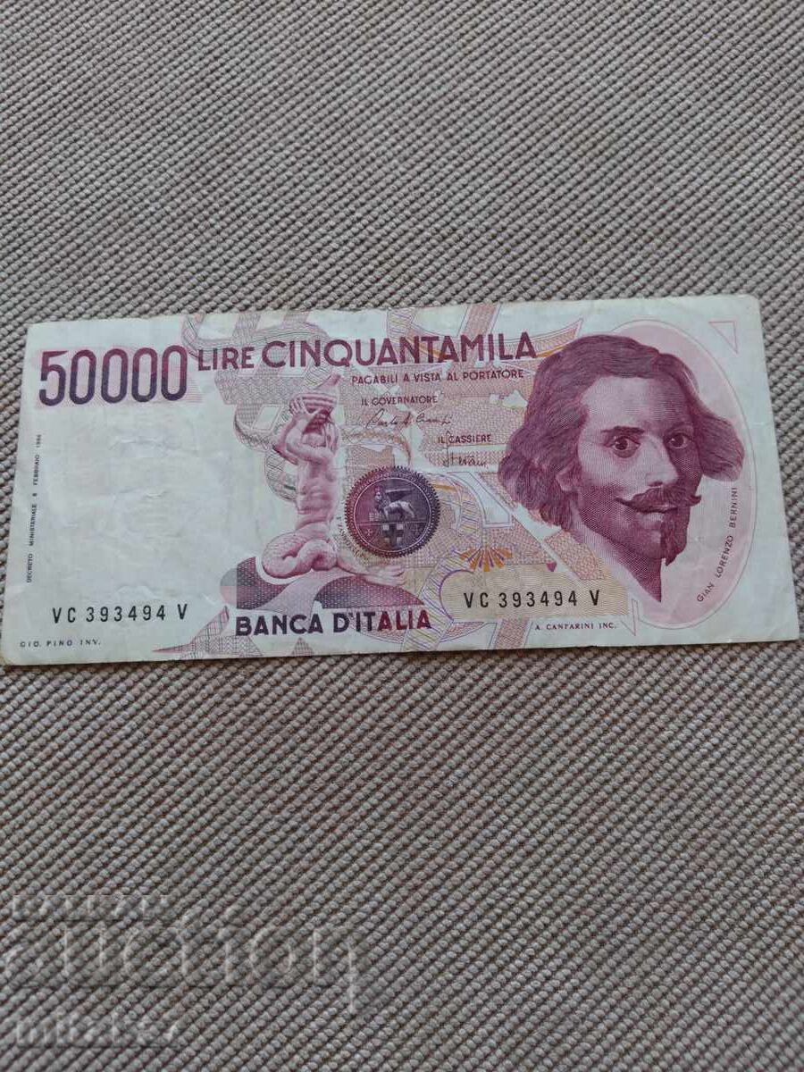 50000 λιρέτες 1984, Ιταλία