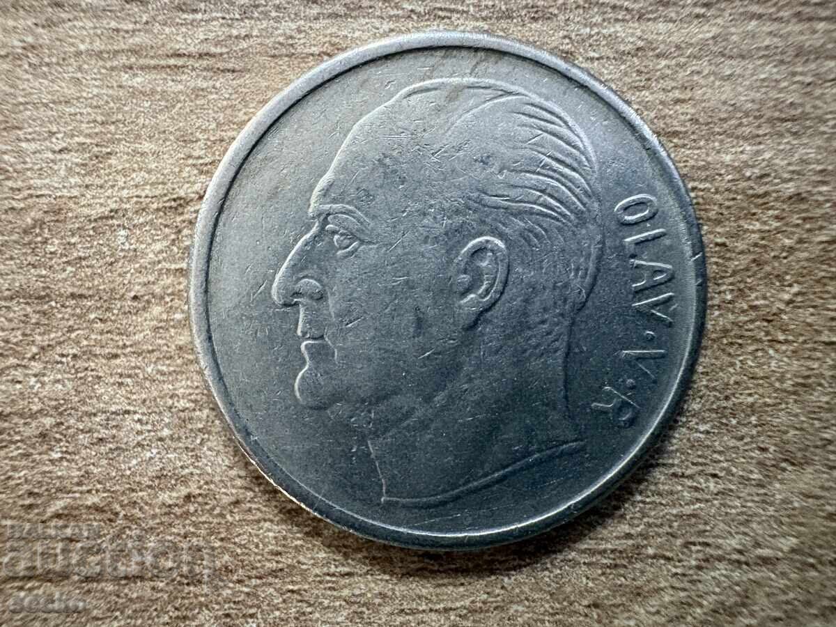 Norvegia - 1 coroană (1970) cu preț € 0.25 | 0.49 BGN Norvegia - 1 coroană (1970) cu preț € 0.25 | 0.49 BGN