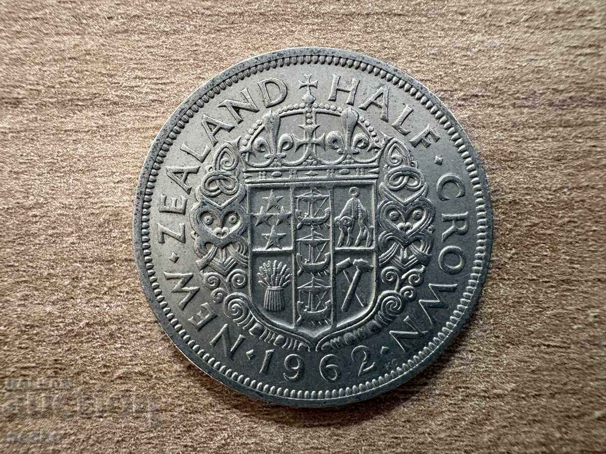 New Zealand - 1/2 crown (1962)