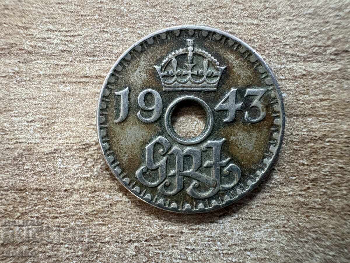 Нова Гвинея - 6 пенса (1943) с цена € 14.00 | 27.38 лв.