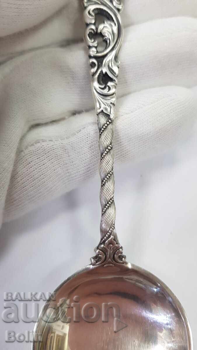Delivery of Beautiful silver sauce spoon, Europe - 830 purity