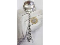 Beautiful silver sauce spoon, Europe - 830 purity
