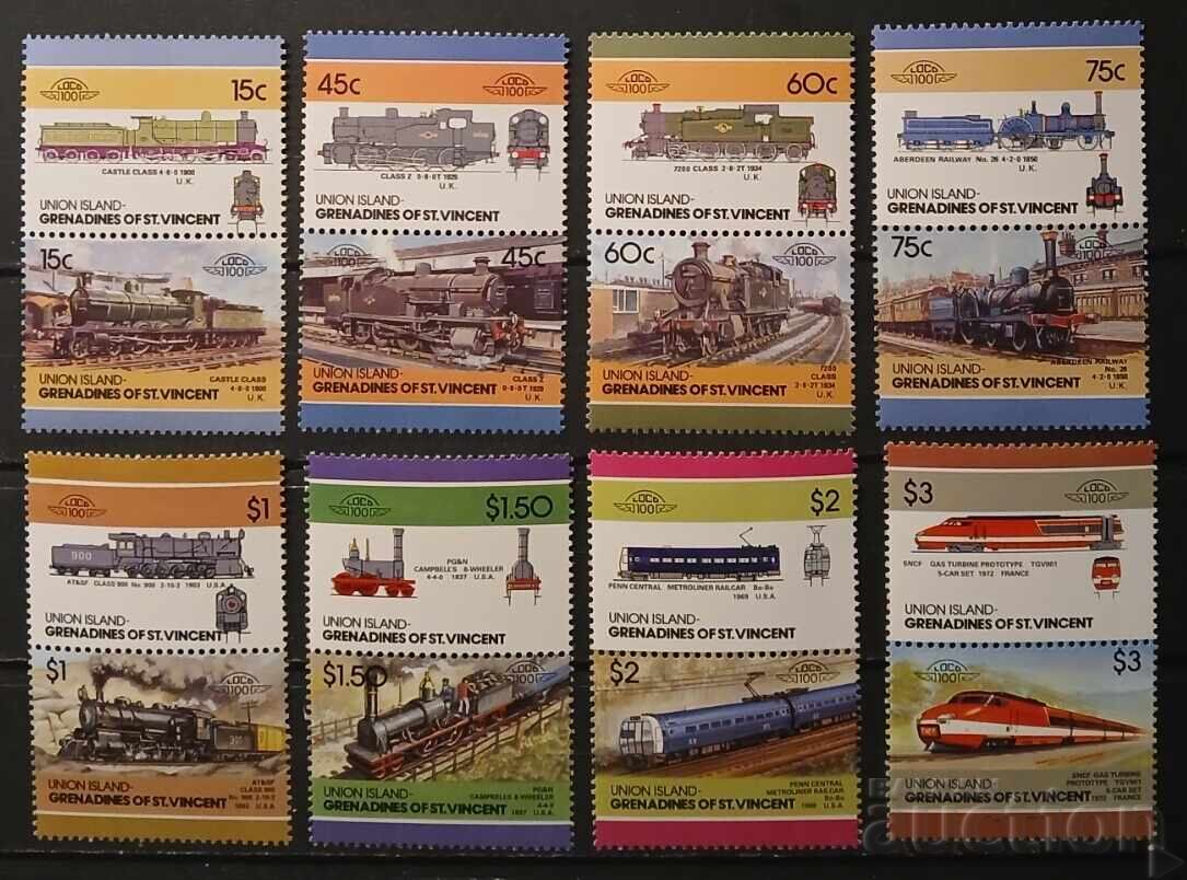Union Island 1986 Locomotive MNH Union Island 1986 Locomotive MNH