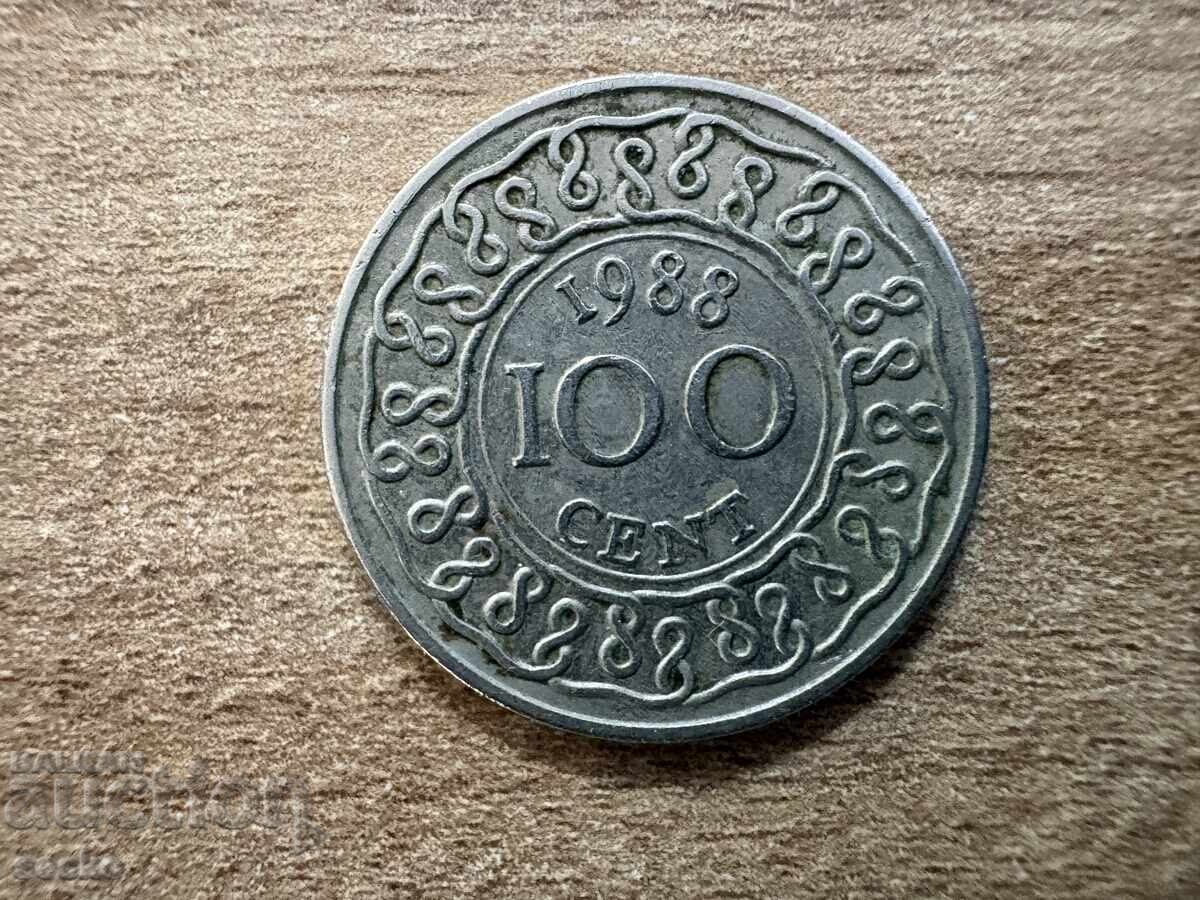 Surinam - 100 cenți (1988) Surinam - 100 cenți (1988)