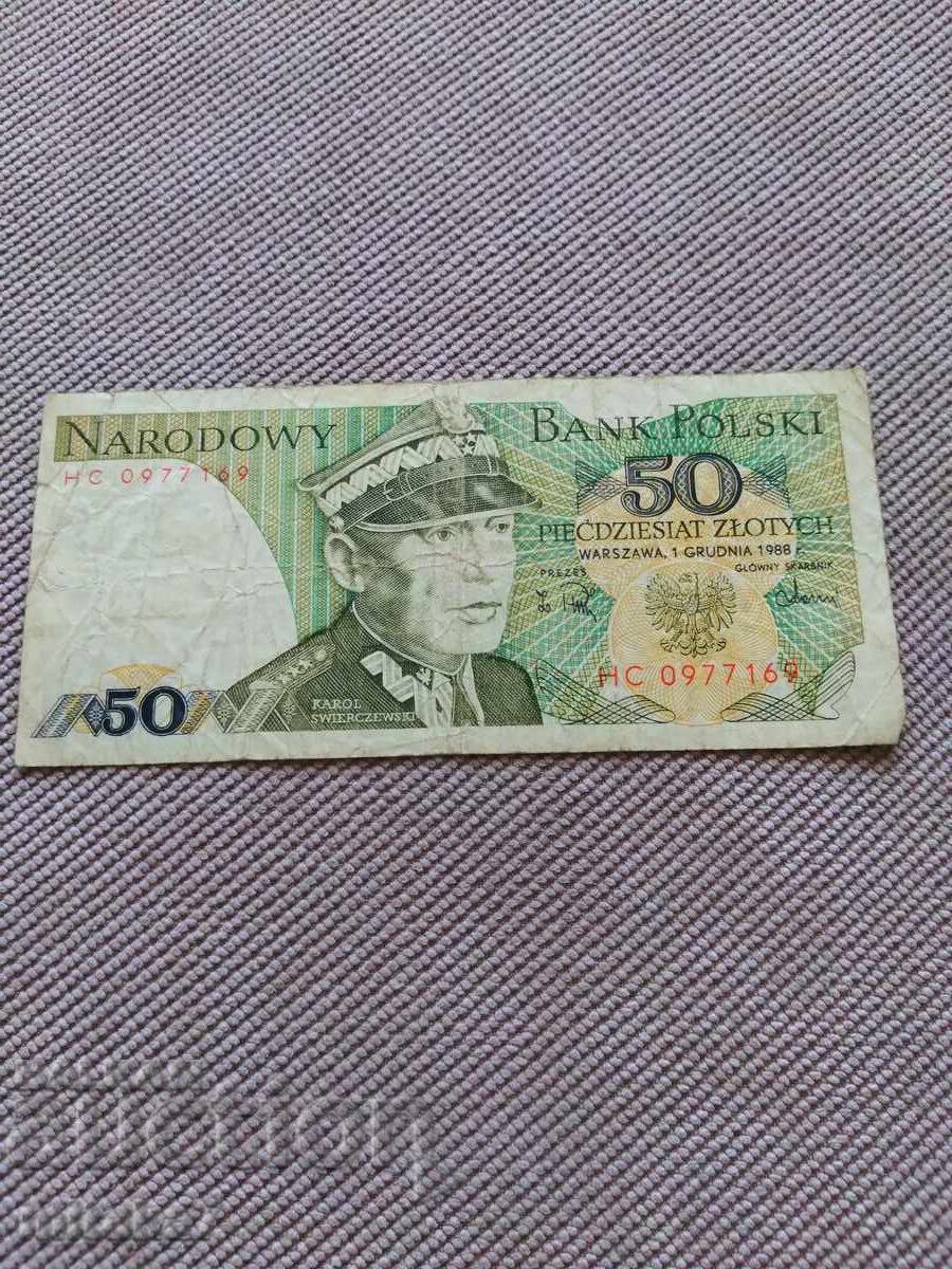 50 zlotys 1988, Poland