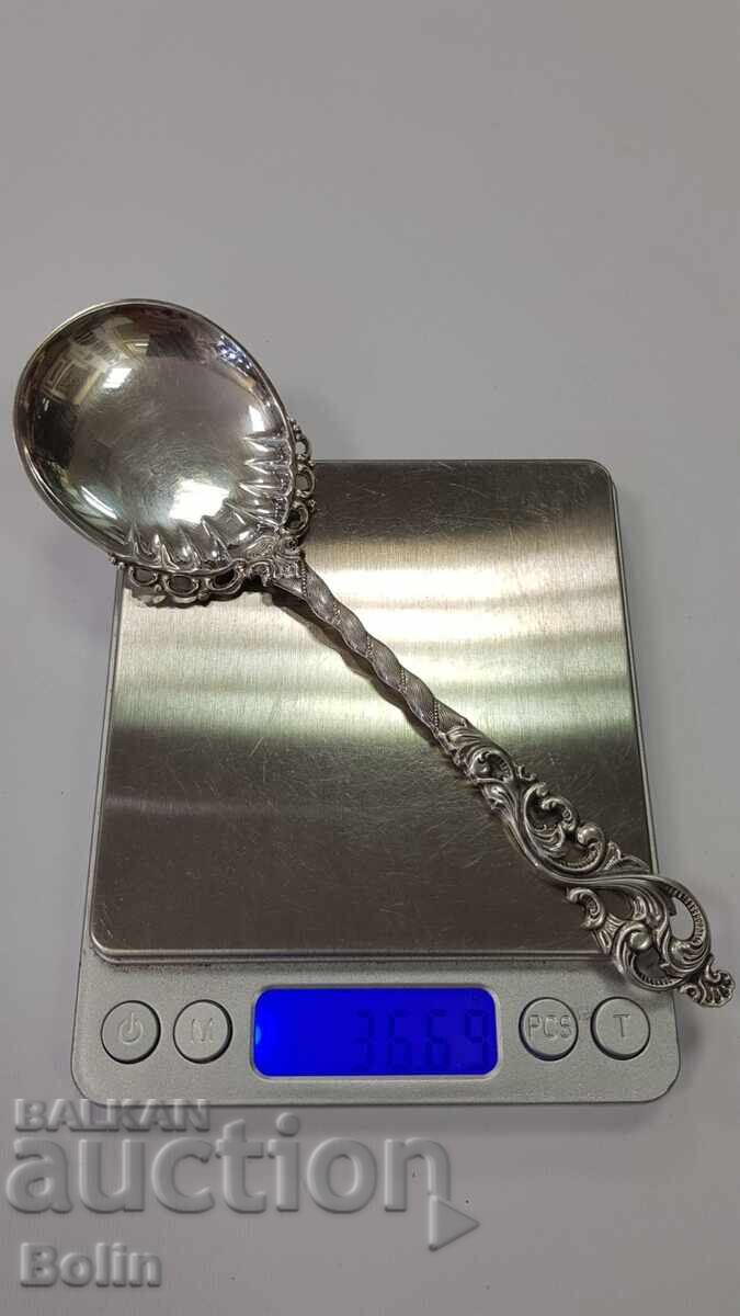 Frumoasă lingură de argint pentru salată, Europa - titlu 830 - 7