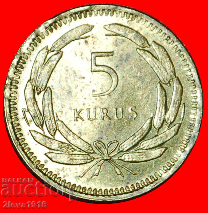 Ⰺ EROARE SEMILUNĂ ȘI STEA 1949-1957: TURCIA★5 KURUȘ 1950 RAR Ⰺ EROARE SEMILUNĂ ȘI STEA 1949-1957: TURCIA★5 KURUȘ 1950 RAR