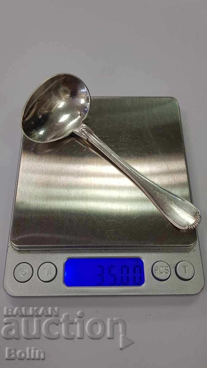 Beautiful silver sauce spoon, France - 950 purity - 6
