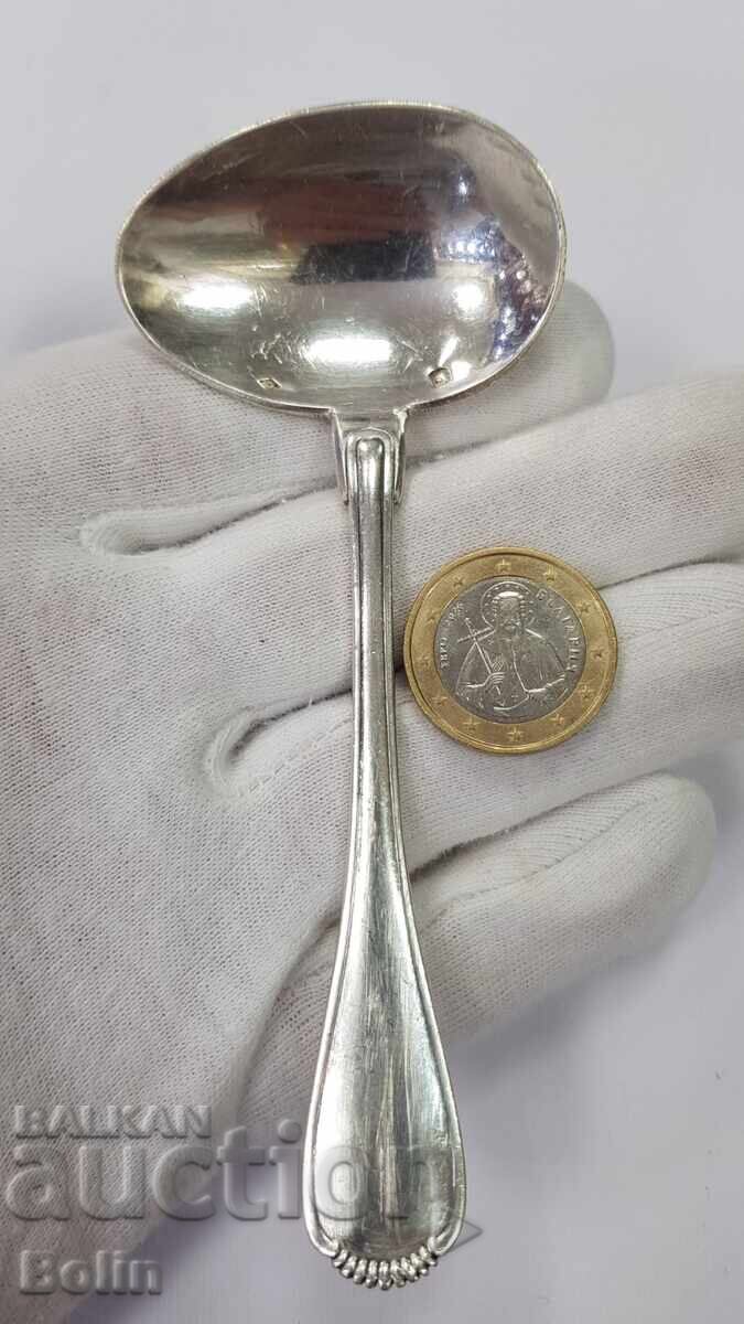 Beautiful silver sauce spoon, France - 950 purity
