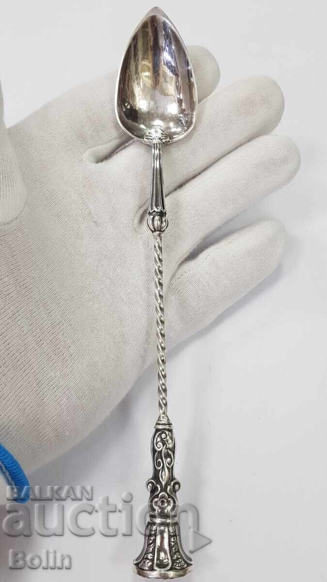 Rare silver spoon, France - 950 purity for the Medici family, 19th century Rare silver spoon, France - 950 purity for the Medici family, 19th century