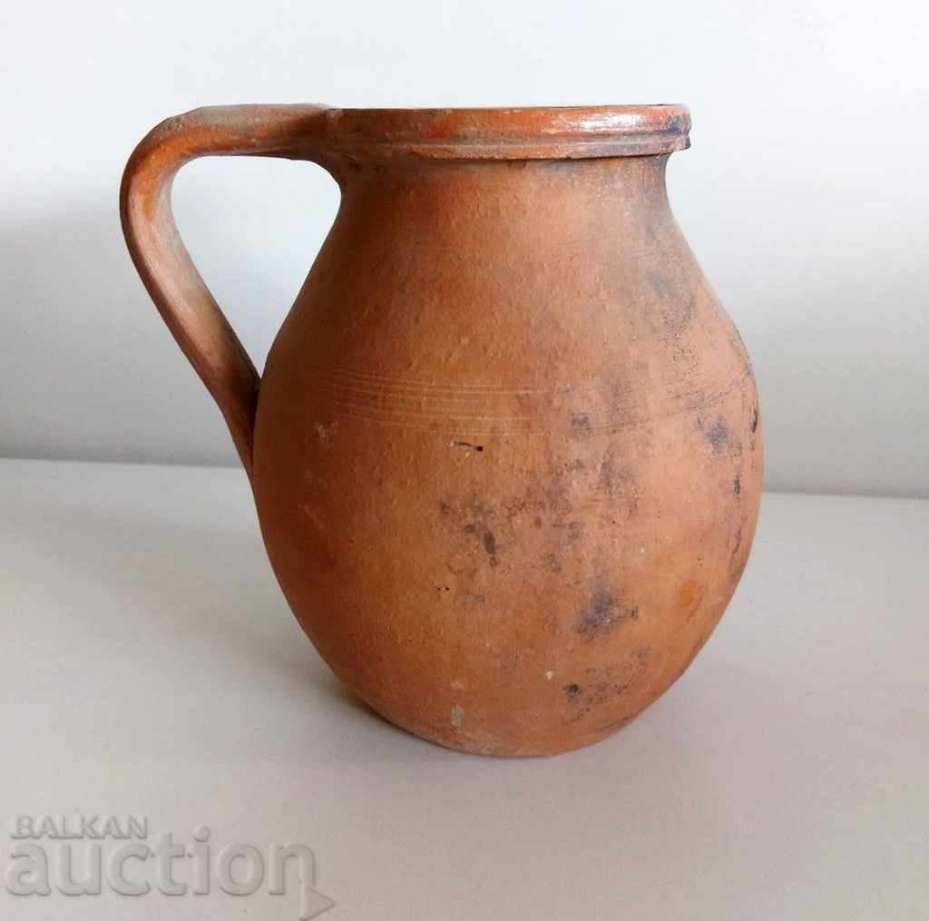 VAS CERAMICĂ AUTENTICĂ VECHE, CULCUȘ, OALĂ, REZISTENTĂ VAS CERAMICĂ AUTENTICĂ VECHE, CULCUȘ, OALĂ, REZISTENTĂ