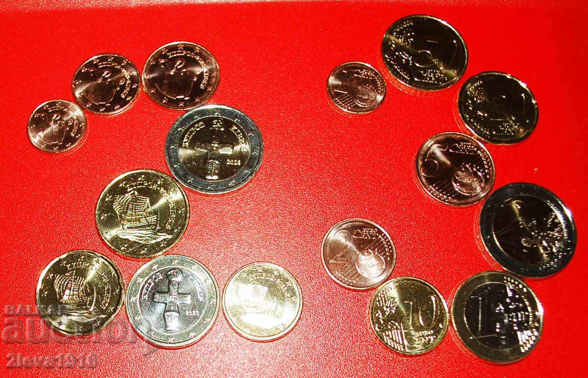 Ⰺ GRECIA (2010-2025): CIPRU ★ SET EURO 8 MONEDE 2023 NAVE!