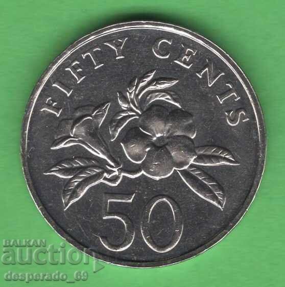 (¯`'•.¸ 50 cenți 2011 SINGAPORE UNC- ¸.•'´¯)