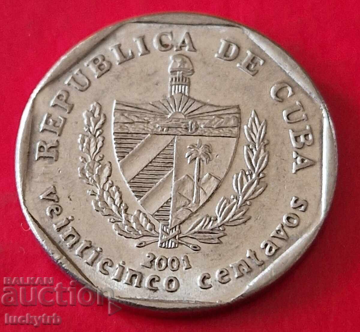 25 centavos 2001 - Cuba with price € 1.00 | 1.96 BGN