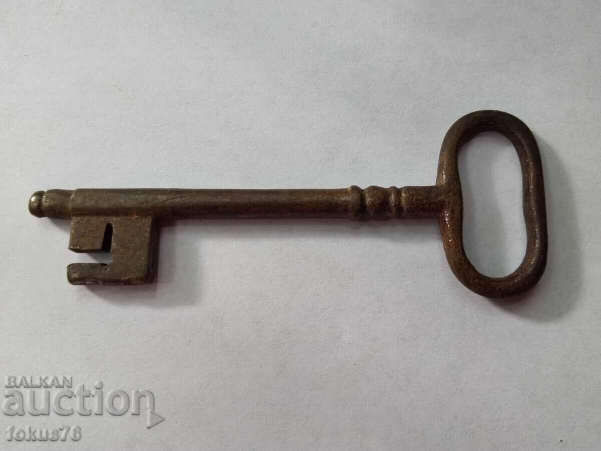 Old large iron key for gate latch lock door 2 Old large iron key for gate latch lock door 2