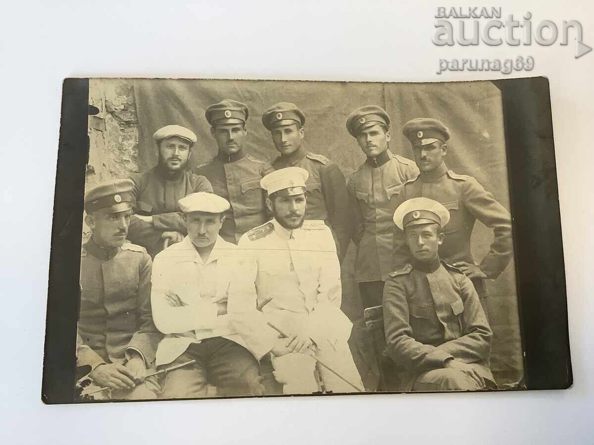Carte poștală cu ofițer și soldați, anul 1921 Carte poștală cu ofițer și soldați, anul 1921
