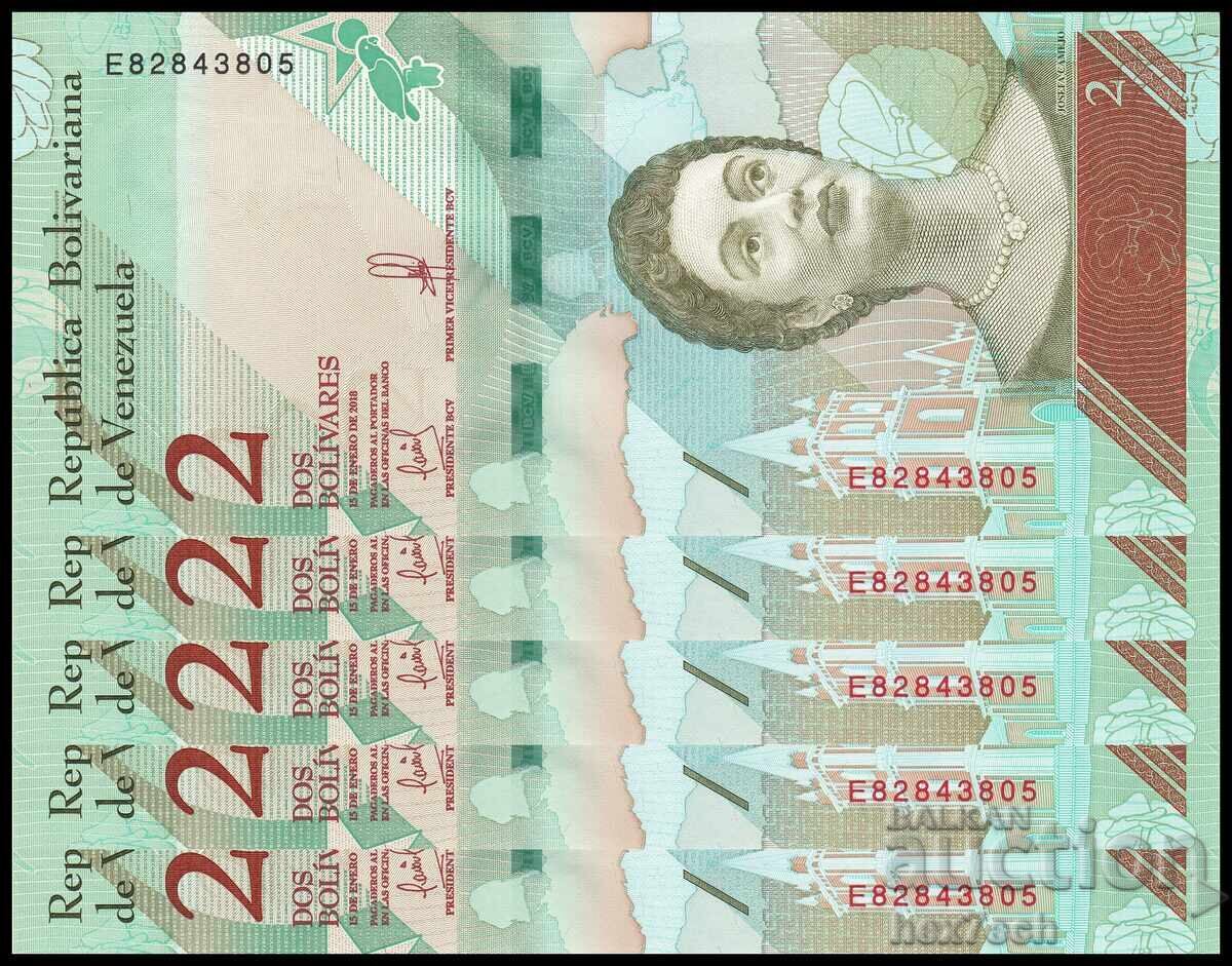 ❤️ ⭐ x5 bucăți Venezuela 2018 2 bolivari UNC noi ⭐ ❤️ ❤️ ⭐ x5 bucăți Venezuela 2018 2 bolivari UNC noi ⭐ ❤️