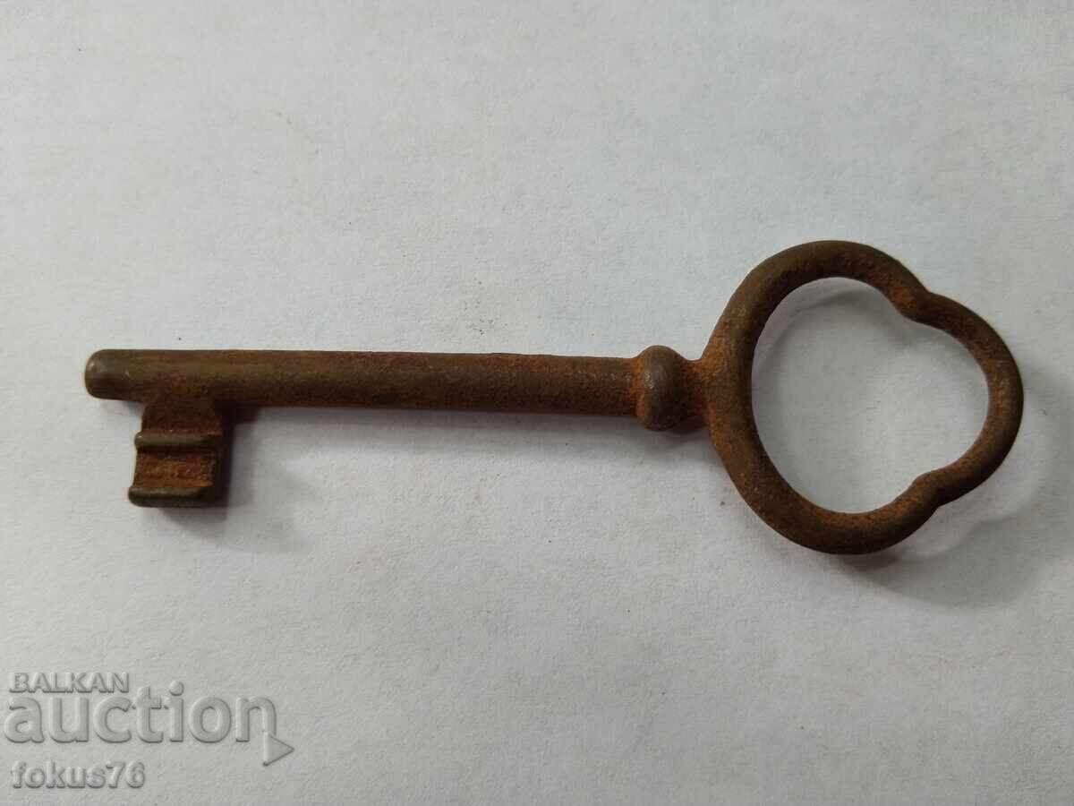 Old large iron key for gate bolt lock door 6