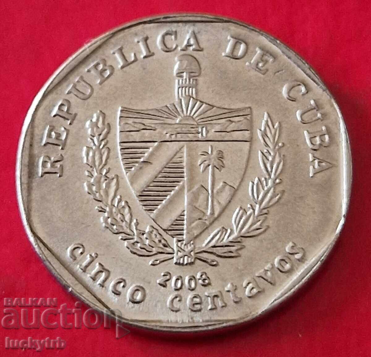 5 centavos 2008 - Cuba with price € 1.00 | 1.96 BGN