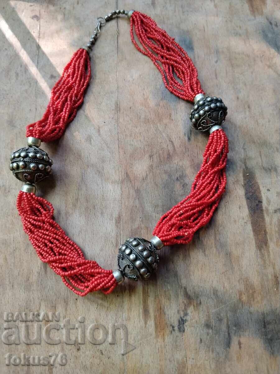 Auction  Old ethnographic necklace for folk costume necklace necklace