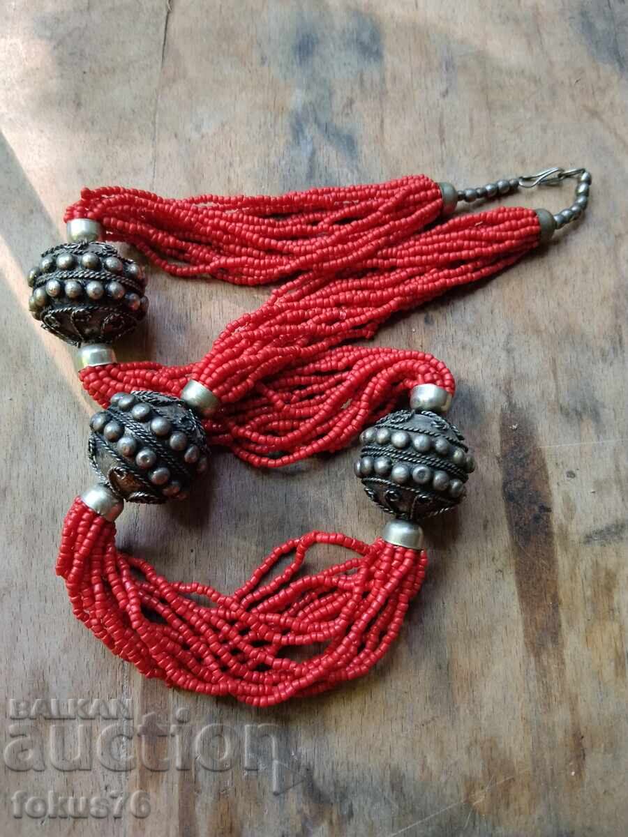 Old ethnographic necklace for folk costume necklace necklace - 5