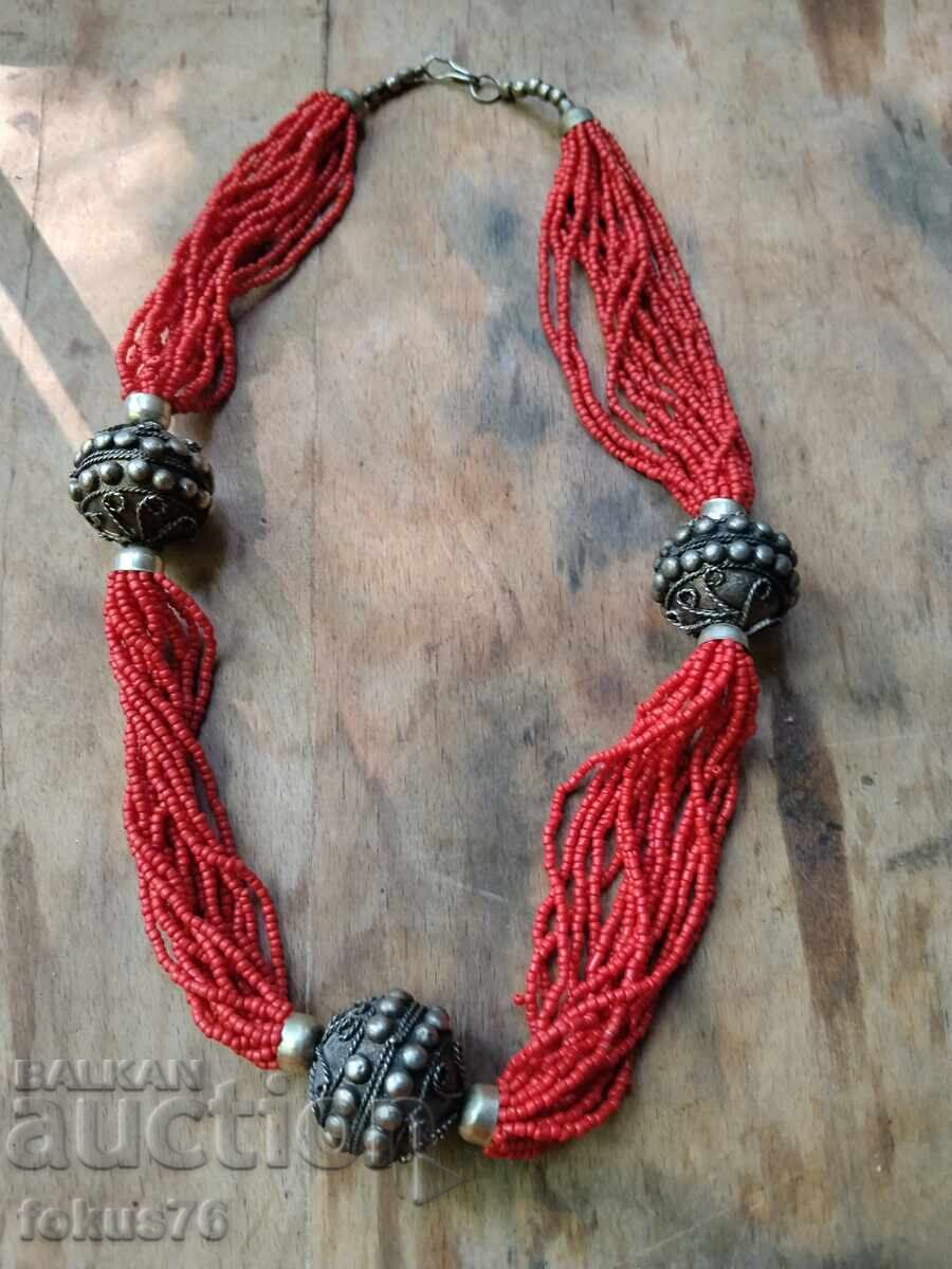 Old ethnographic necklace for folk costume necklace necklace