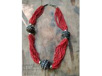 Old ethnographic necklace for folk costume necklace necklace