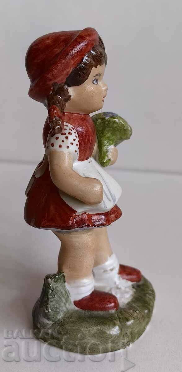 .PORCELAIN FIGURE THE RED RIDING RIDING STATUETTE MARKED with price € 5.00 | 9.78 BGN