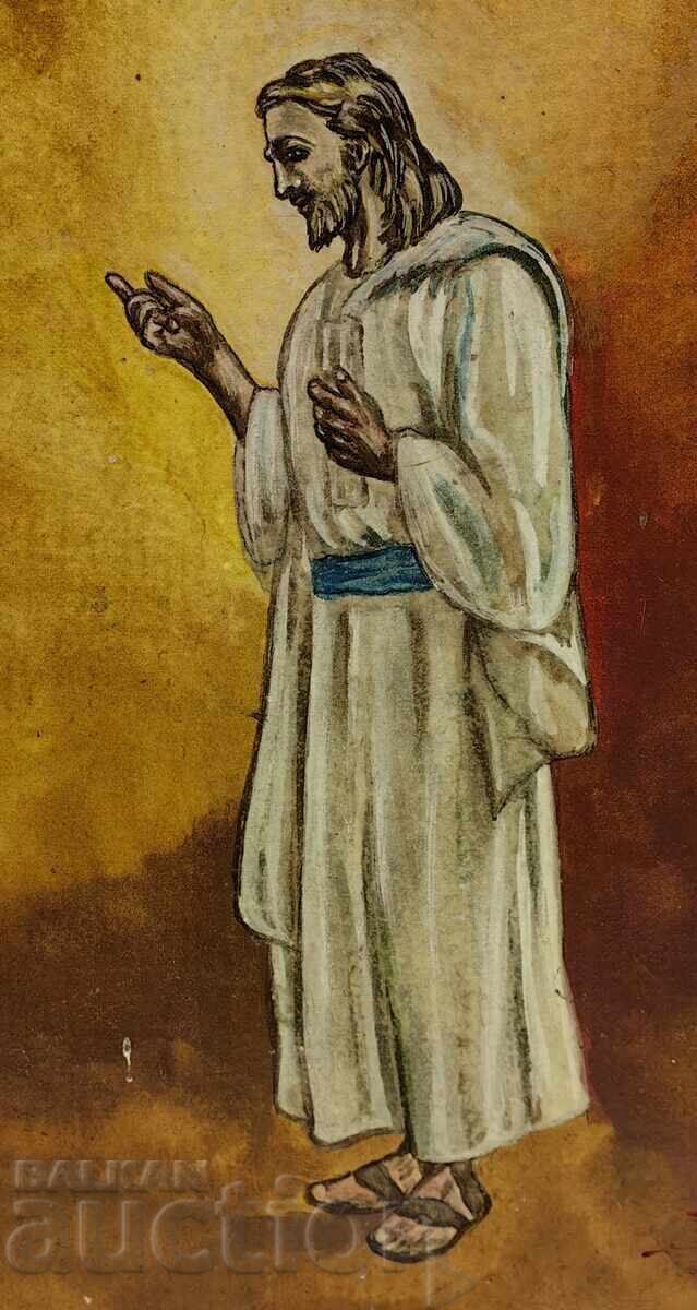 ICOANĂ VECHE FRUMOASĂ PICTATĂ IISUS HRISTOS cu preț € 9.00 | 17.60 BGN