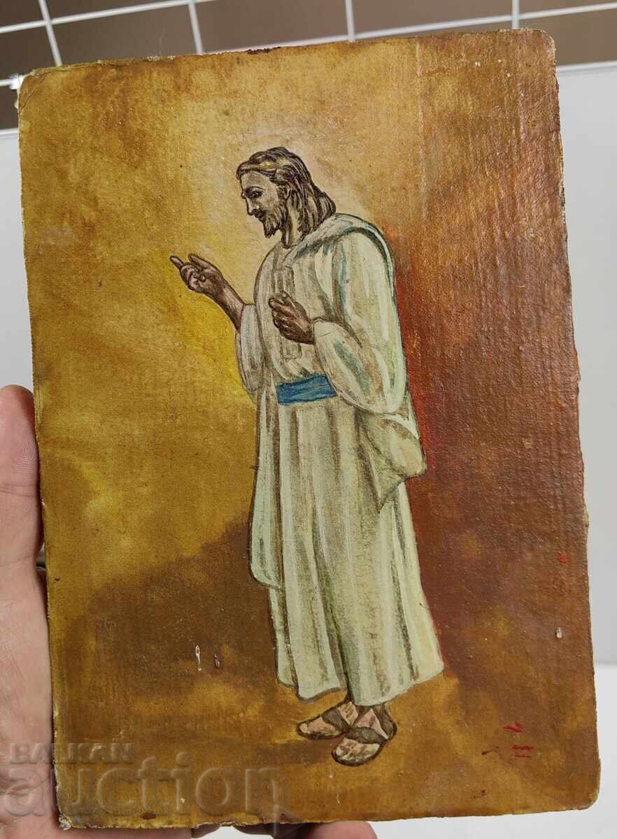 Livrarea ICOANĂ VECHE FRUMOASĂ PICTATĂ IISUS HRISTOS
