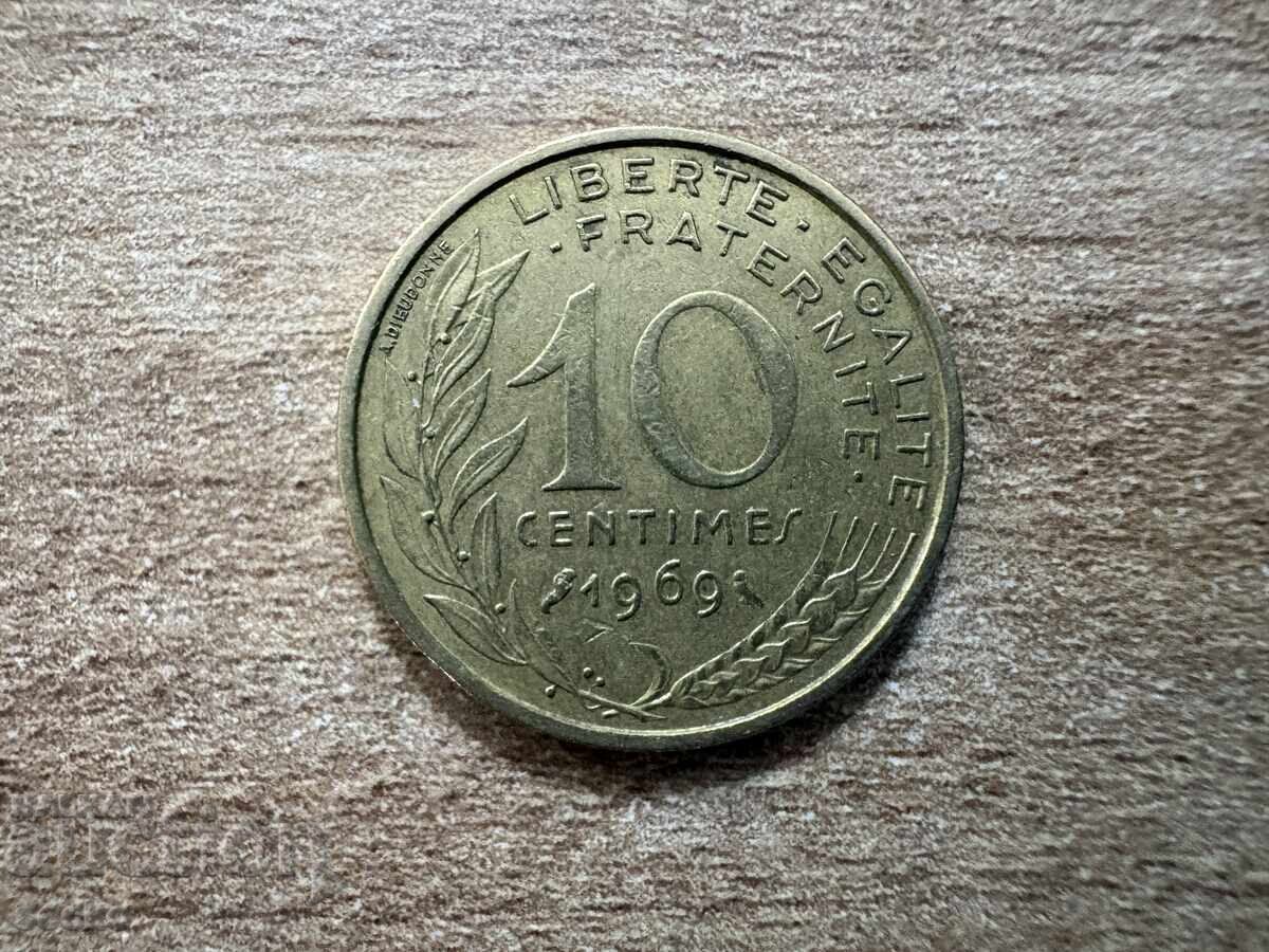 Franța - 10 centime (1969)