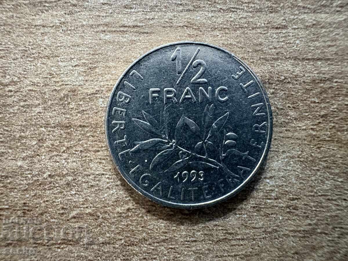 Franța - 1/2 franc (1993) Franța - 1/2 franc (1993)