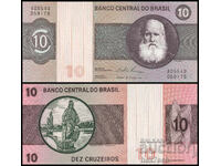 ❤️ ⭐ Brazilia 1970-1980 10 cruzeiros UNC noi ⭐ ❤️