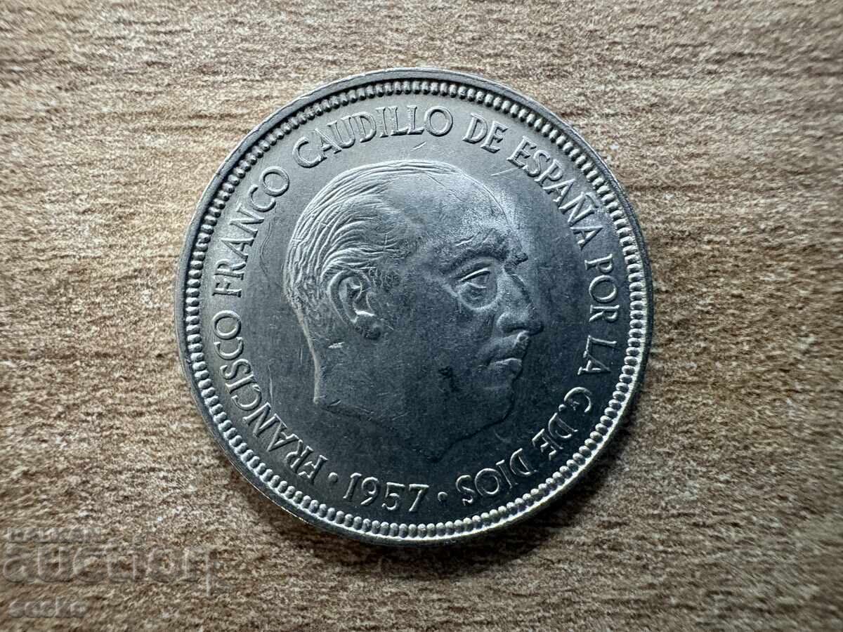 Spain - 5 pesetas (1957) (58) with price € 0.30 | 0.59 BGN Spain - 5 pesetas (1957) (58) with price € 0.30 | 0.59 BGN
