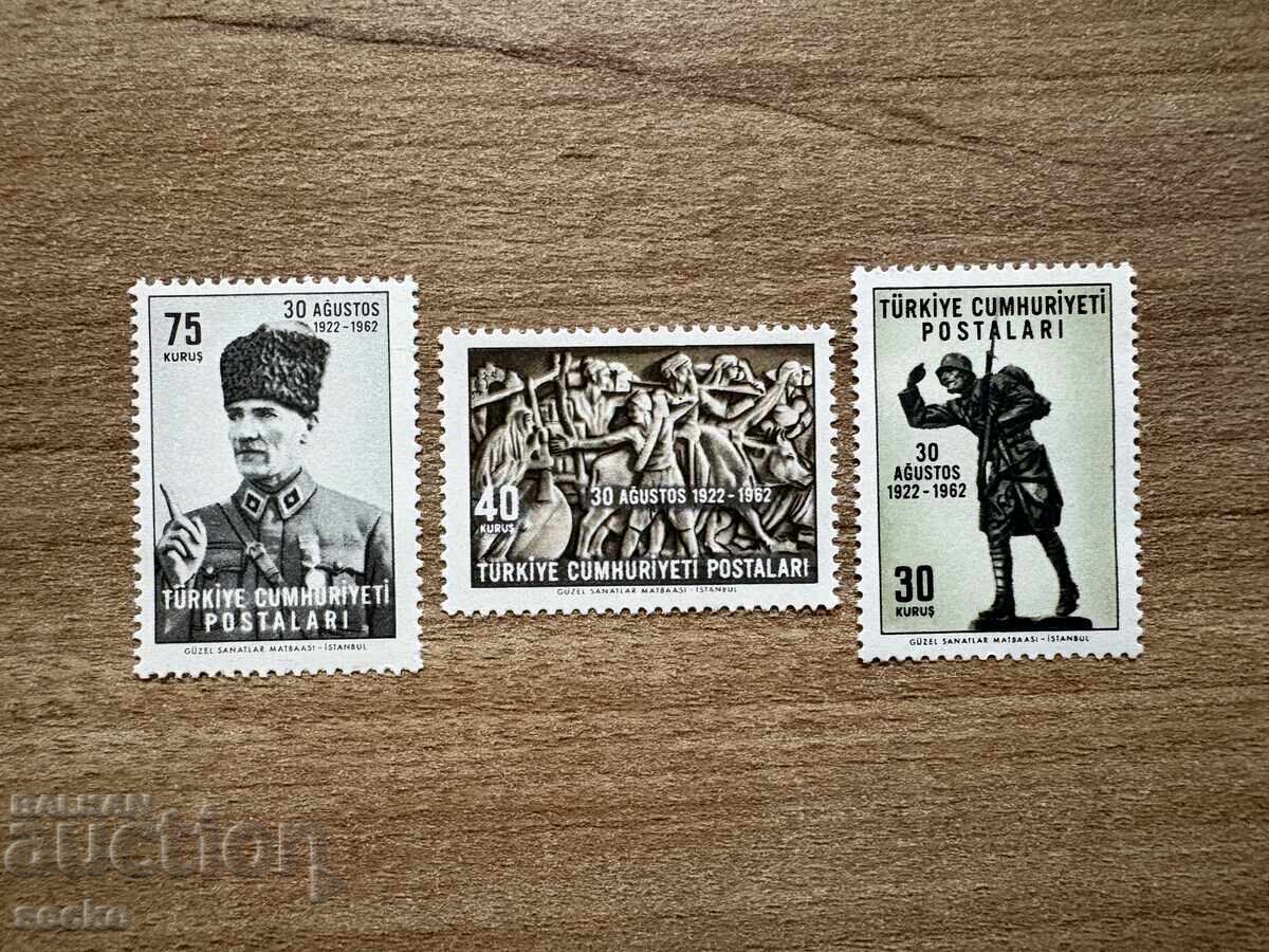 Turcia - 40 ani de la Bătălia de la Dumlupınar (1962) MNH Turcia - 40 ani de la Bătălia de la Dumlupınar (1962) MNH