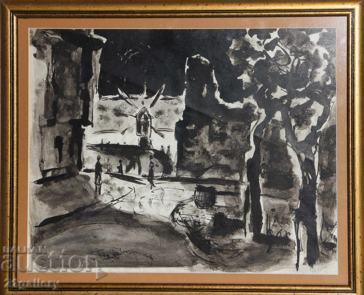 Δημοπρασία Naĭden Petkov (1918 - 1989) tush gradski peĭzazh