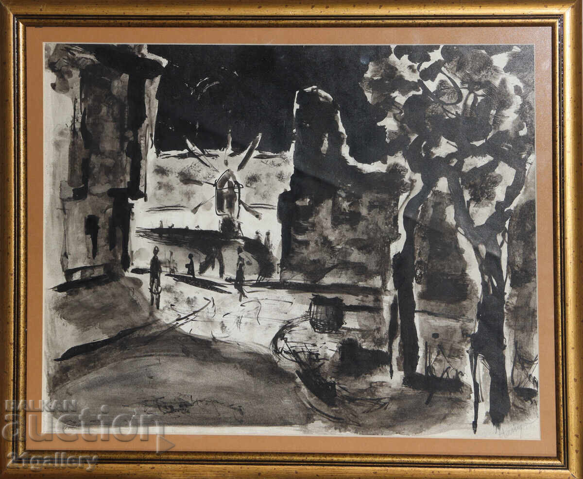 Naĭden Petkov (1918 - 1989) tush gradski peĭzazh