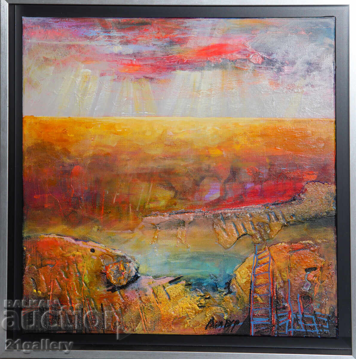 Ralitsa Burova "Smiles after the storm" mixed media painting Ralitsa Burova "Smiles after the storm" mixed media painting