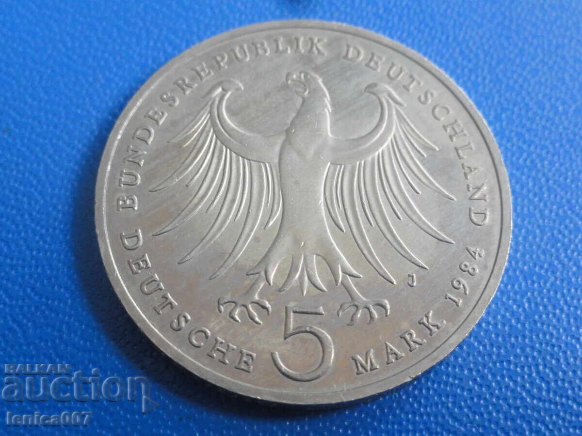 Γερμανία 1984 - 5 μάρκα ''Φέλιξ Μέντελσον'' (m) - 6