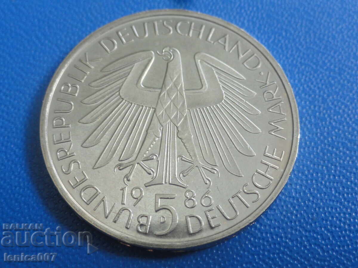 Германия 1986 - 5 марки "600г. Хайделбергски университет" (м - 6 Германия 1986 - 5 марки "600г. Хайделбергски университет" (м - 6