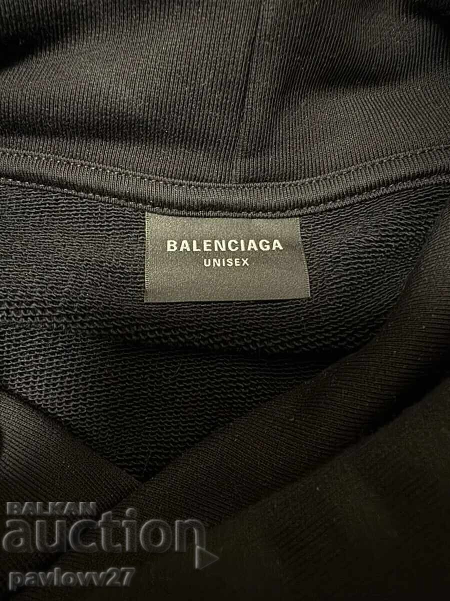 Livrarea Hanorac Balenciaga Beverly Hills cu logo, negru