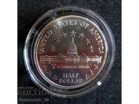 (¯`'•.¸ 1/2 dolar 1989 SUA UNC ¸.•'´¯)