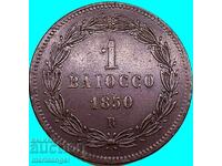 1 baiocco 1850 Vatican ROME 30mm bronze 1